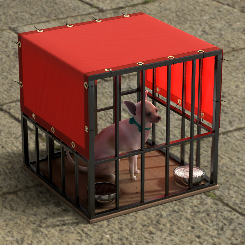 Housse de chenil imperméable pour chien, Rouge, 5 pi x 10 po