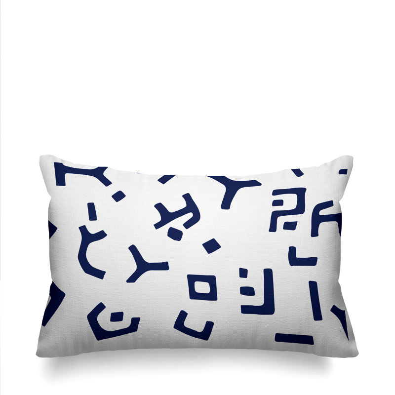 Housse et insert de coussin rectangulaire Adanya, Bleu marine