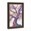 Art mural antique sur toile encadré doré pour le salon, la chambre à coucher, le bureau ou le vestibule - décoration murale décorative avec arbre coloré-129375076-129375078