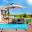 10 Ft Cantilever Patio Umbrella with Crank Lift, Offset Hanging Outdoor Umbrella for Deck, Garden & Poolside-545238773