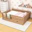 Lit plateforme en bois avec lit gigogne, bibliothèque et escalier-2133681185-2133681197