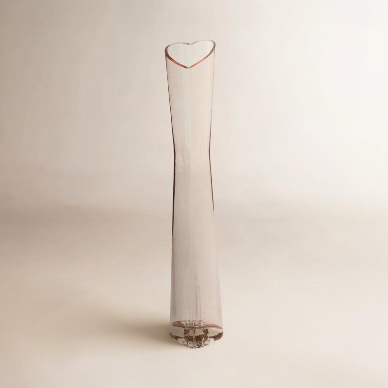 Angella Handmade Glass Table Vase, 11.75" H x 2" W x 2" D