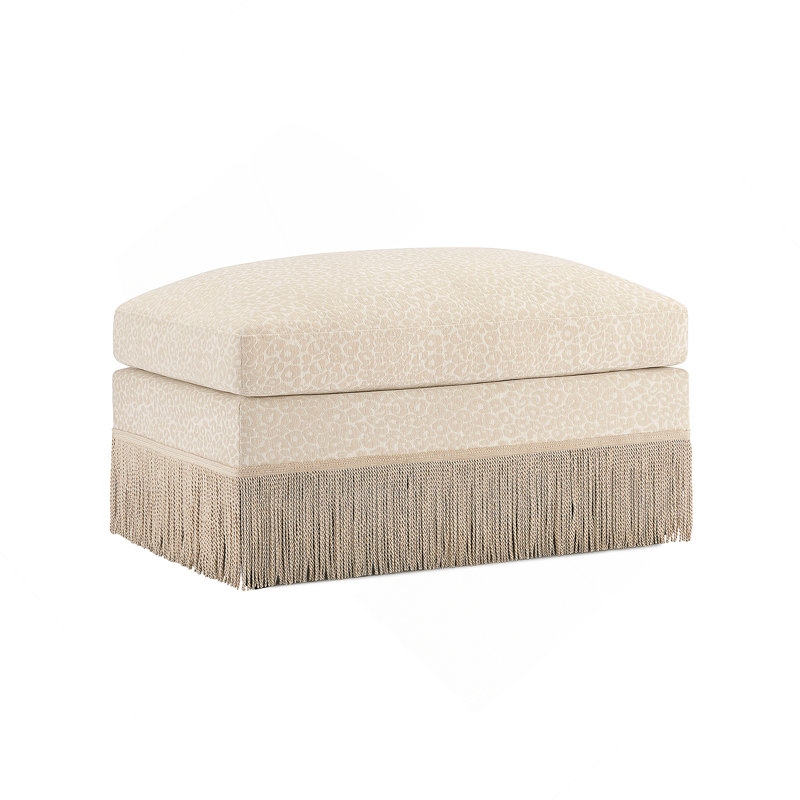 Repose-pieds en chenille léopard - café beige, Beige/brun