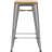 Tolix Stool W/ Wood (26")