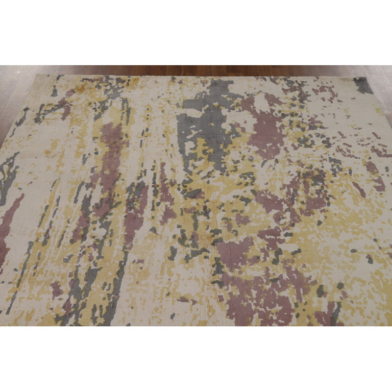 Tapis oriental à motif abstrait all-over 6 x 8