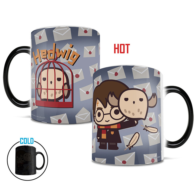 Harry Potter - Hedwig the Owl Chibi Morphing Mugs Heat-Changing Drinkware - 11oz