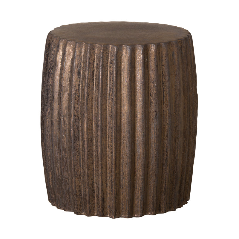 Tabouret de jardin en céramique Brock, Métallique
