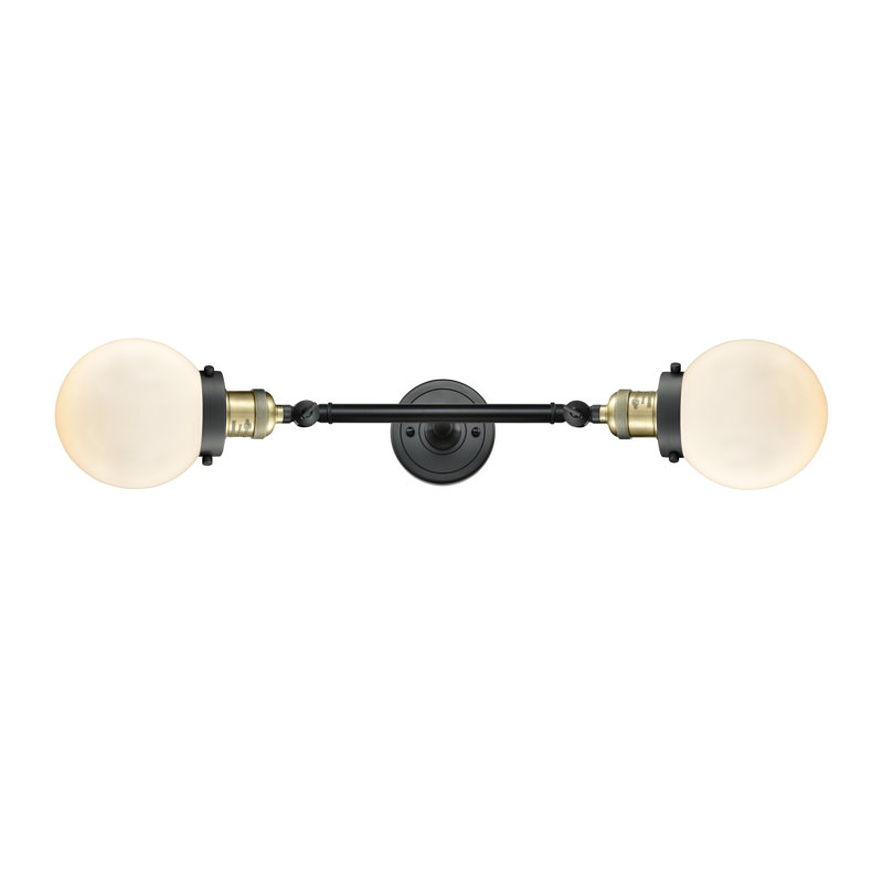 Funkhouser 2 - Light Dimmable Vanity Light, Clear, LED, Black Antique Brass