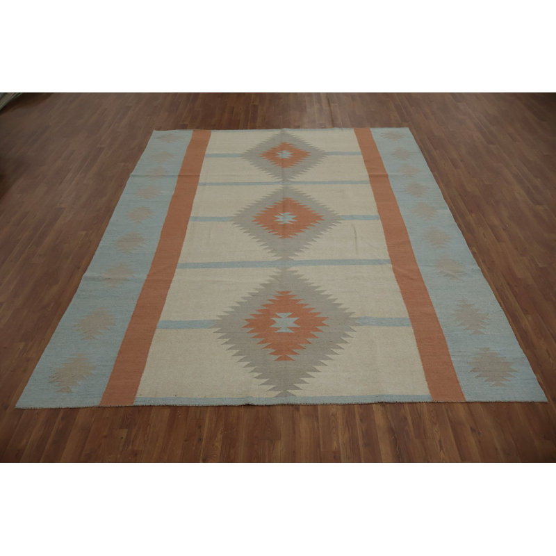 Tapis turc à motif géométrique kilim 8 x 10