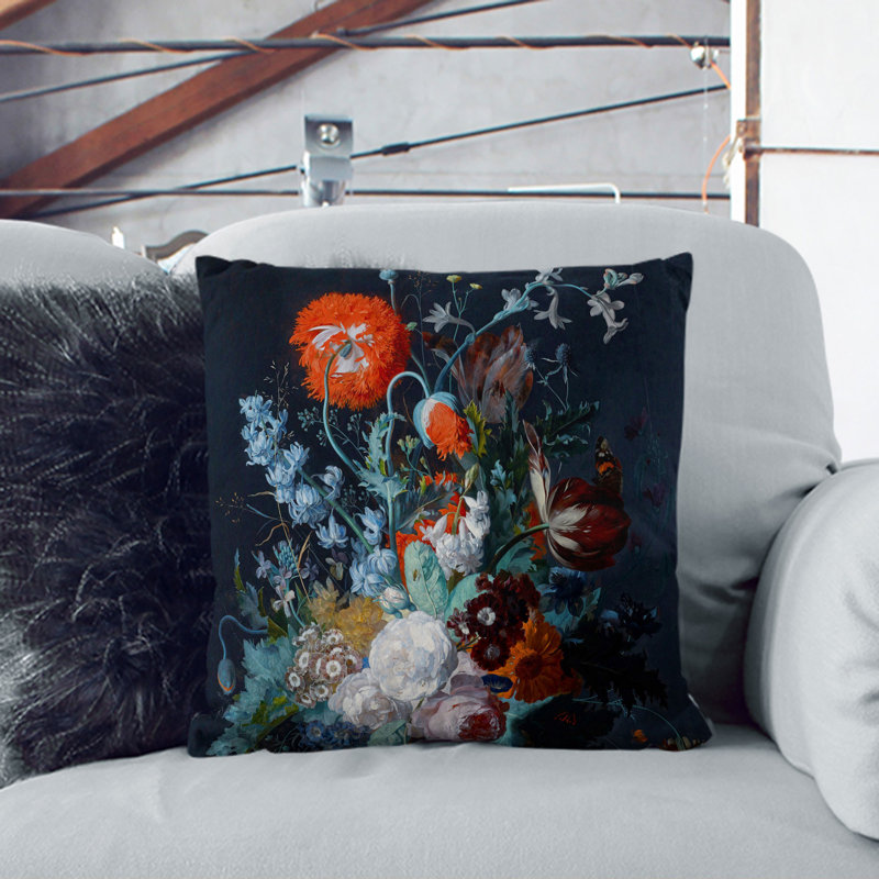 Still Life With Flowers Vol.1 Floral Square Throw Cushion, 55cm H x 55cm W x 20cm D