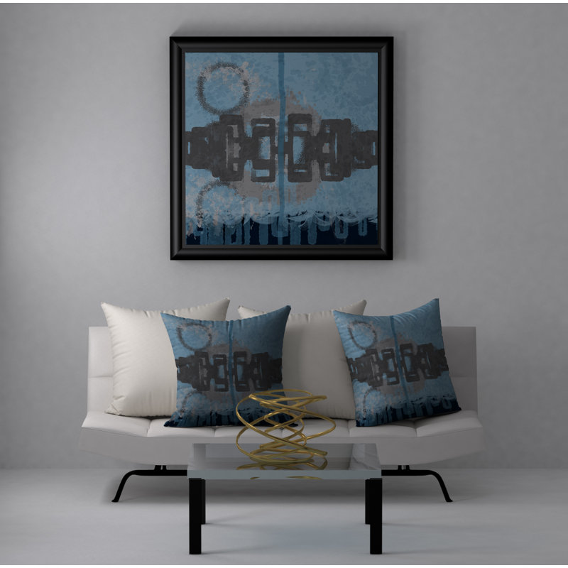 Abstract Reversible Throw Pillow, 24" x 24"