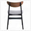 Ensemble de salle à manger contemporain 5 pièces noir et noyer avec 4 chaises d'appoint