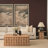 Joaquin 48" Light Brown Wood W/ Carved Woven Base Square Coffee Table-1483920367