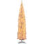 Sapin de Noël artificiel mince de 8 pi avec 300 lumières DEL chaudes et 618 pointes, parfait pour un décor festif et peu encombrant