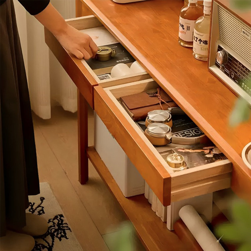 Console Modern Minimalist, H 31,5 po x l 41,34 po x P 13,98 po, Bois naturel