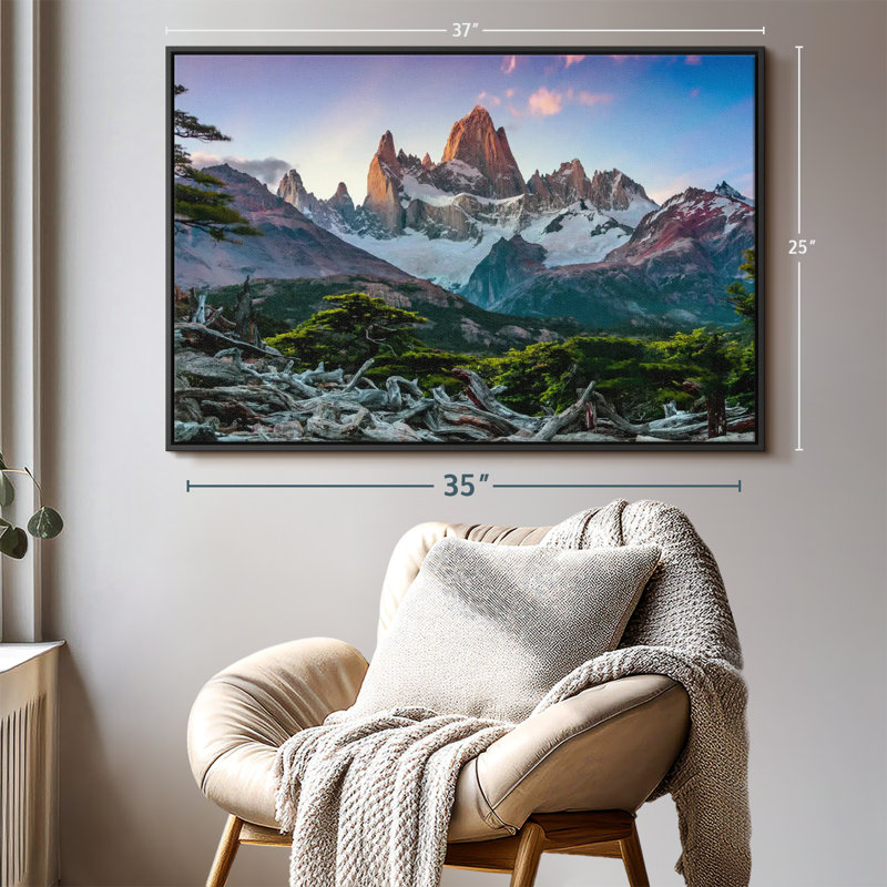 Impression sur toile Fitz Roy Snowy Pantops, H 25 po x l 37 po