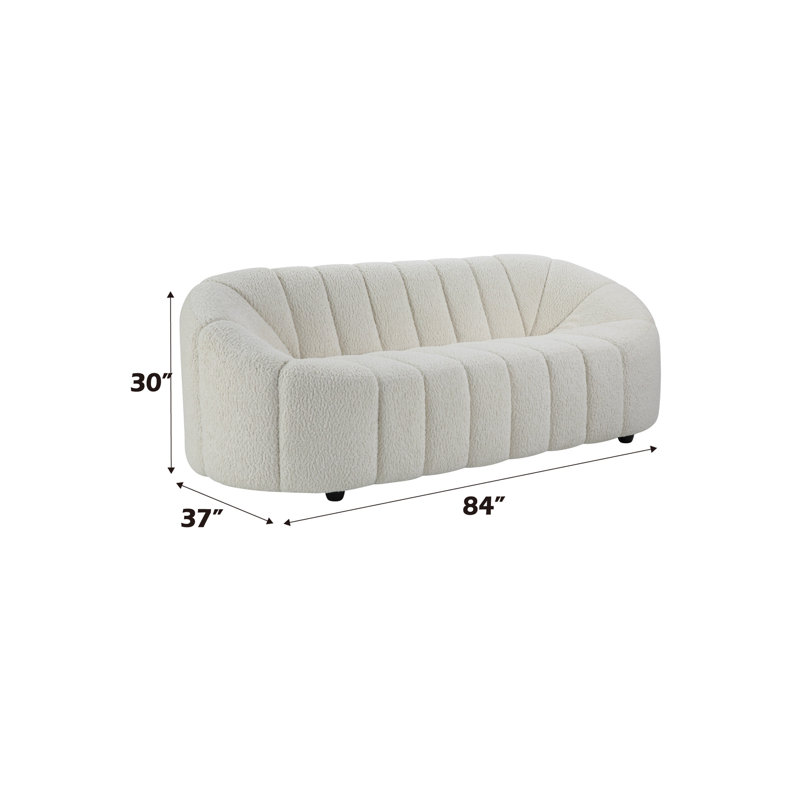 Osmash White Sherpa Sofa