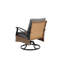 Ensemble de chaises berçantes pivotantes d'extérieur 3 pièces avec 1 table et 2 chaises berçantes et pivotantes, ensemble de patio, ensemble de conversation de patio, ensemble de conversation