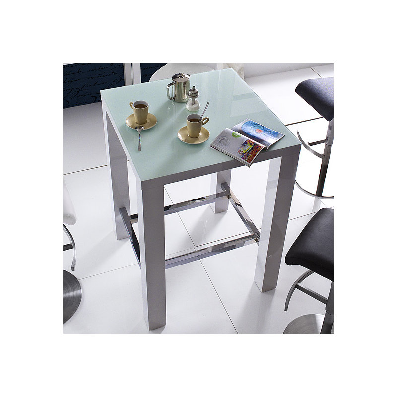 John Metal Base Dining Table, 107cm H x 80cm W x 80cm D
