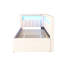 Lit plateforme tapissier simple avec ports USB et ceinture à DEL, avec lit gigogne, blanc-1668352404-1668352403
