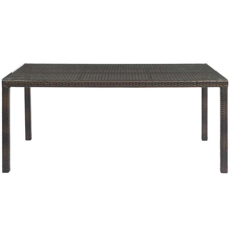 Table de salle à manger d'extérieur Conduit, Brun