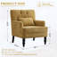 Fauteuil capitonné en polyester H 29 po avec garniture cloutée et coussin HIMO-1964607117