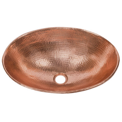 Lavabo vasque en cuivre poli 17 po