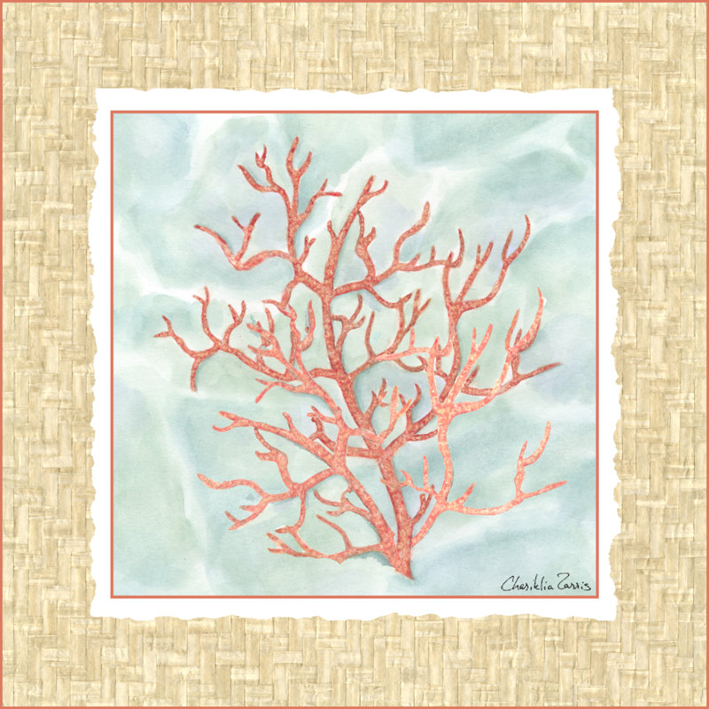 Ocean Coral - Wrapped Canvas Print, 76cm H x 76cm W x 3.8cm D
