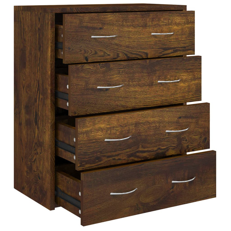 Vanwinkle 60cm W 4 - Drawer Chest of Drawers, Smoked Oak