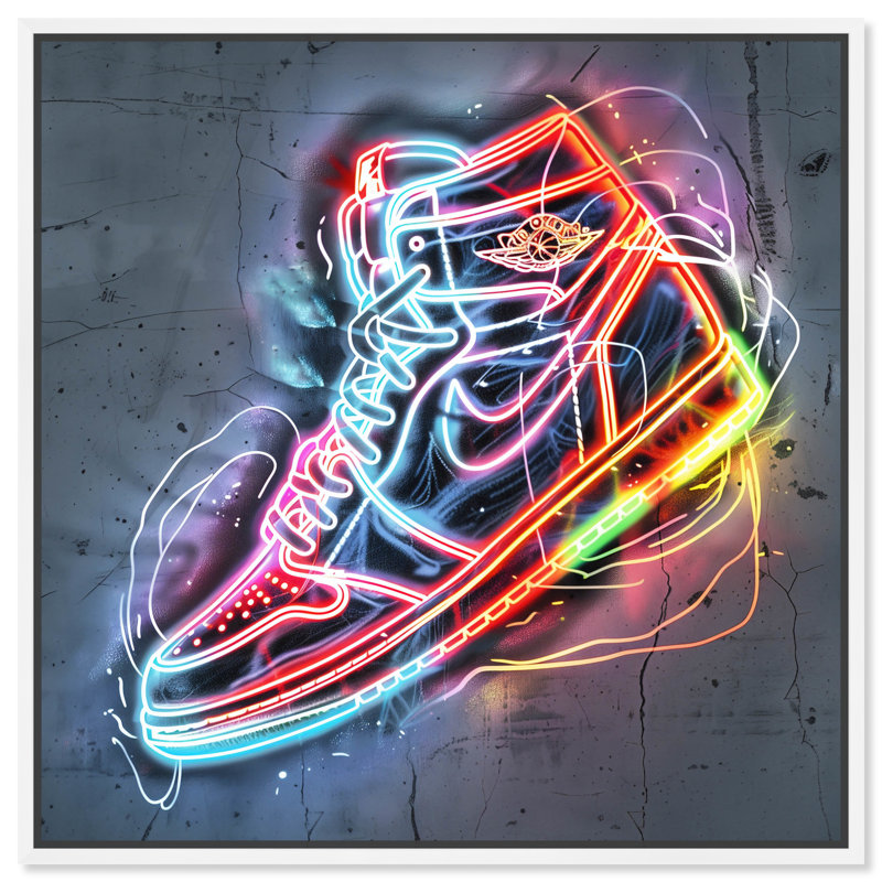 Sneaker 1 pièce Notoriart, Cadre blanc, H 41 po x l 41 po