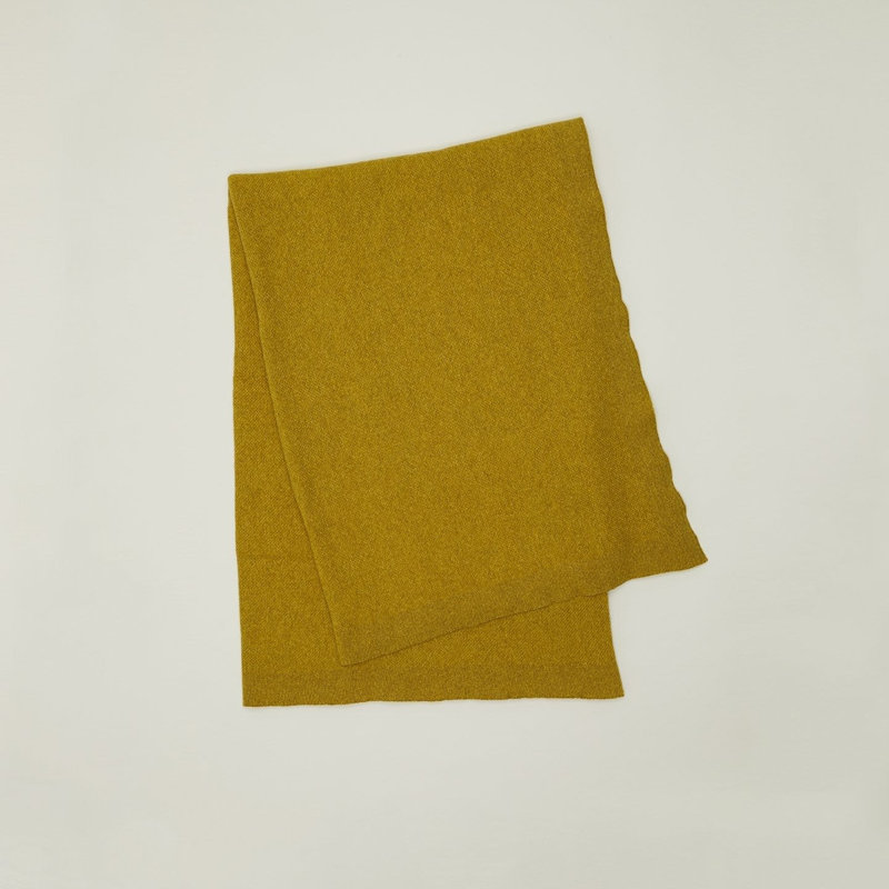 Simple Throw Blanket, Mustard, 95" L x 65" W