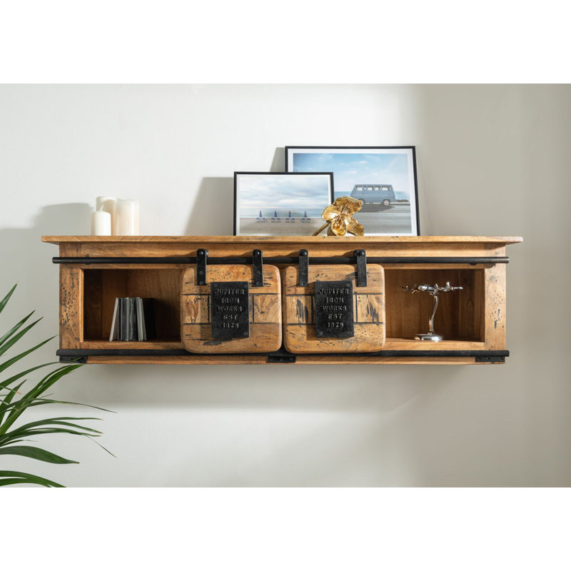 Railway Mango Solid Wood Floating Shelf