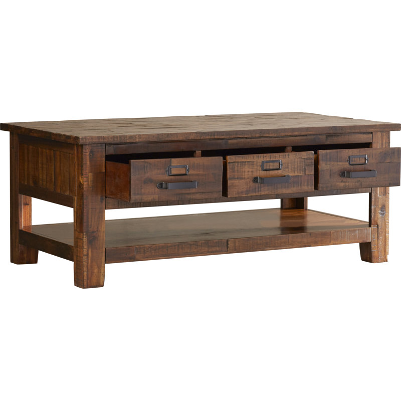 Crawford Solid Wood Top Single Coffee Table