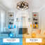 Ventilateur de plafond réversible en cage 20,07 "avec ensemble d'éclairage et télécommande Crystal Farmhouse