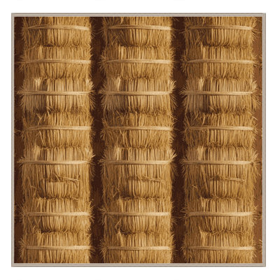 Washable Hay Bales Farm Area Rug