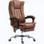 Fauteuil de bureau en microfibre massant avec repose-pieds chauffant et inclinable
