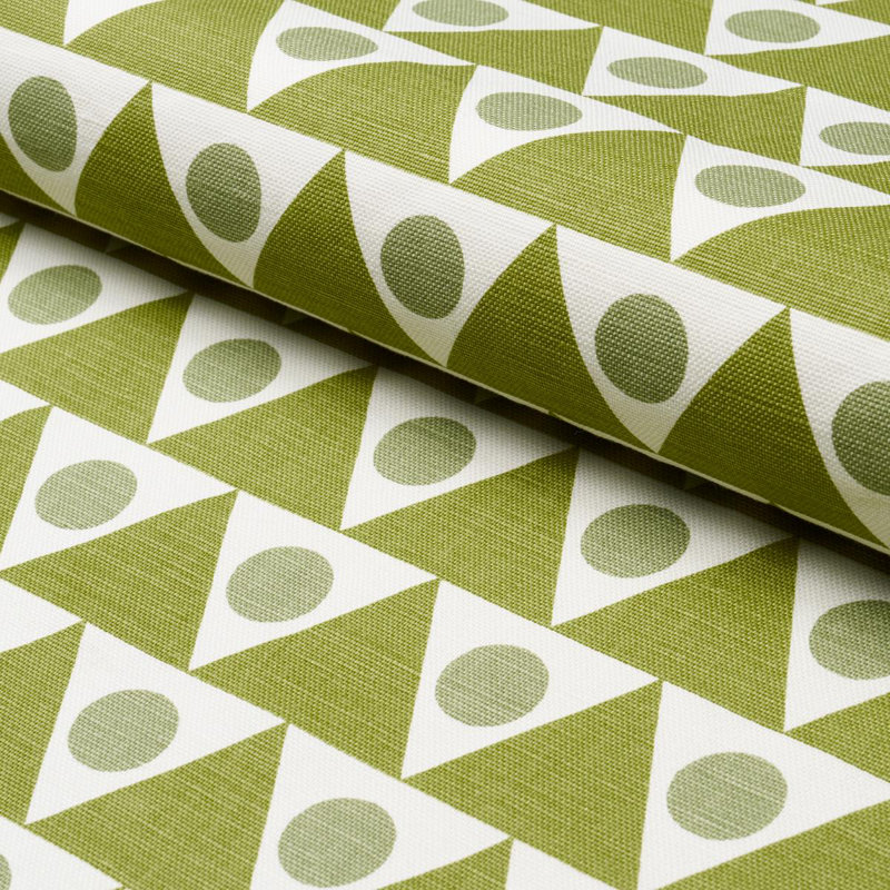 Tissu Schumacher X Studio Bon Pennant, Vert