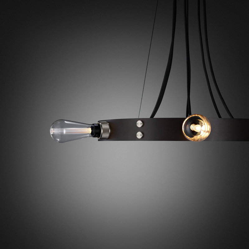 6 - Light Chandelier, Steel