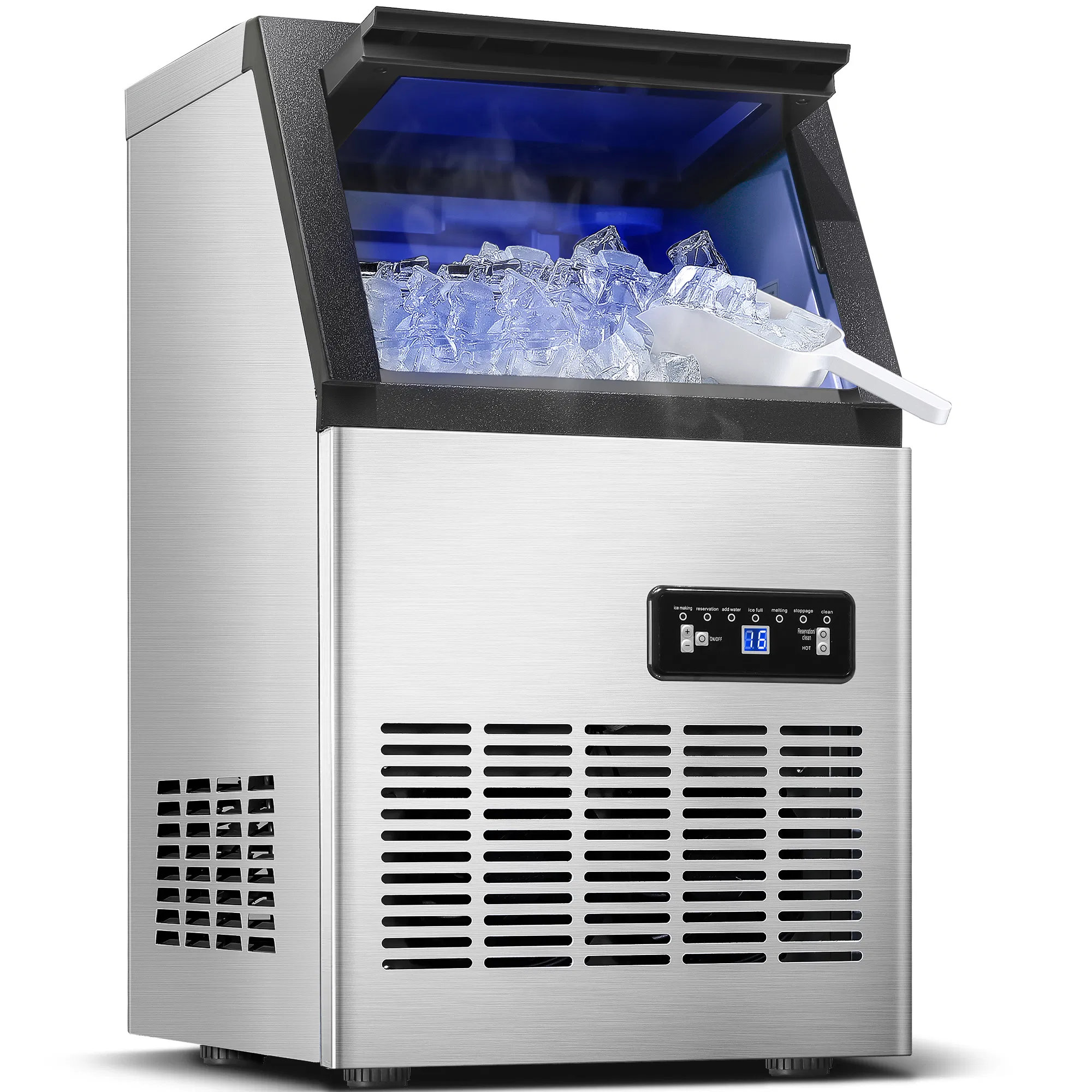 EvoNet Commercial Ice Maker Machine 110lbs/24h, Under Counter ...
