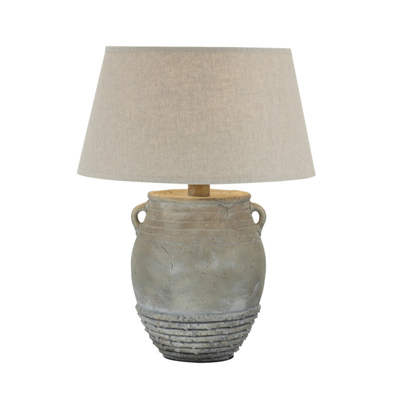 Frosica Hydrocal Table Lamp, Washed Gray, Yes