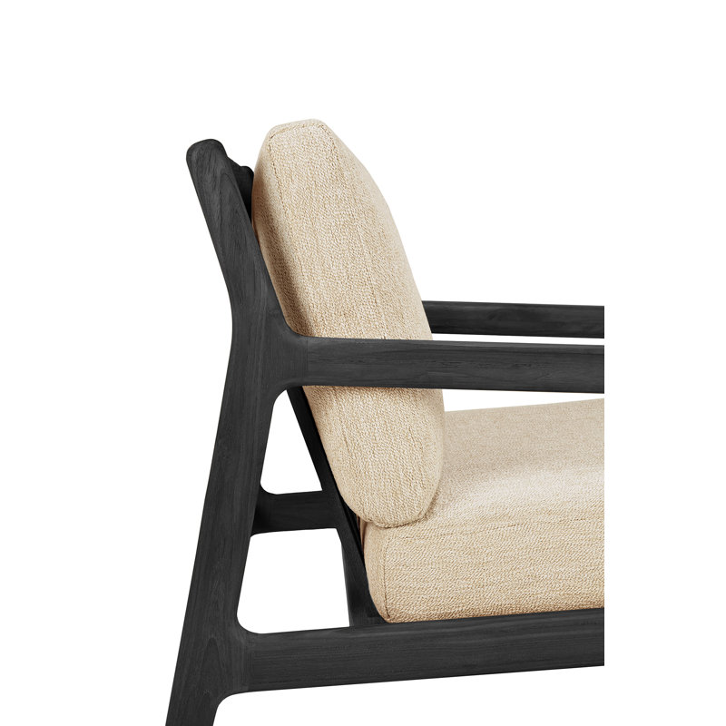 Jack Outdoor Teak Lounge Chair, Teak Black/Natural