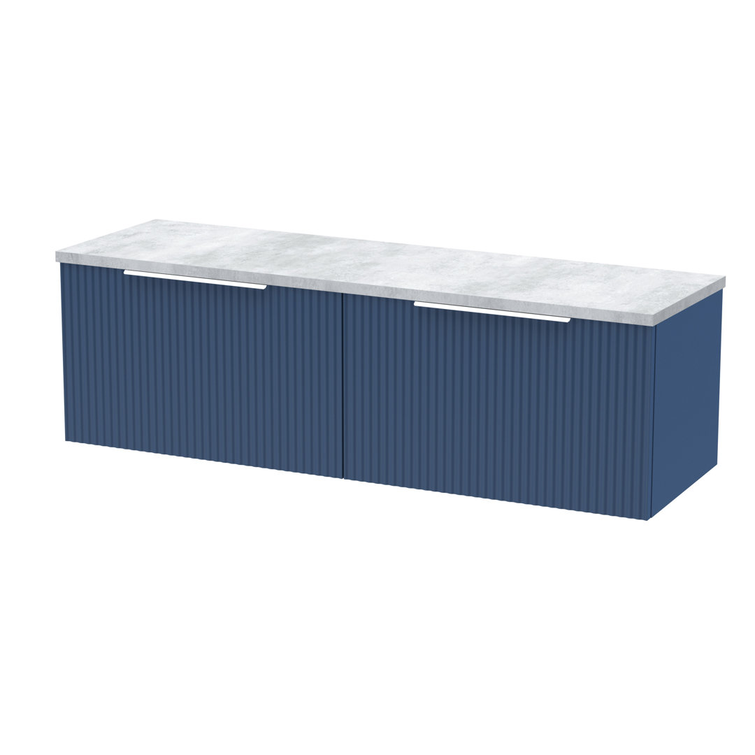 Fluted 121.5cm Double Bathroom Vanity Base Only