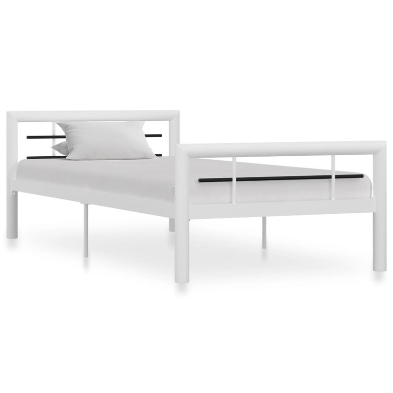 Oldenburg Metal Bed, white and black, 180 x 200 cm