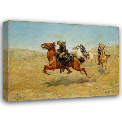 "My Bunkie" by  Charles Schreyvogel - Gallery Wrap Canvas Wall Art