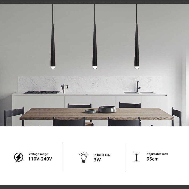 Azaliyah 1 - Light Black LED Cylinder Pendant