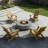 Set of 4 HDPE Outdoor Adirondack Chair Wood Texture Folding Firepit Chair  With  Cup Holder-113489354