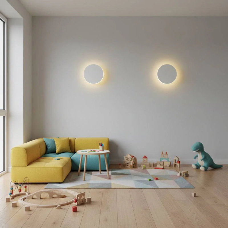 UltraBeam Round White Indoor LED Wall Light 4 Watt LED 400 Lumen Width 162mm