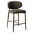 25.5" Modern Counter Height Bar Stools Set Of 6, Upholstered Kitchen Island Stools With Curved Back-1859247723