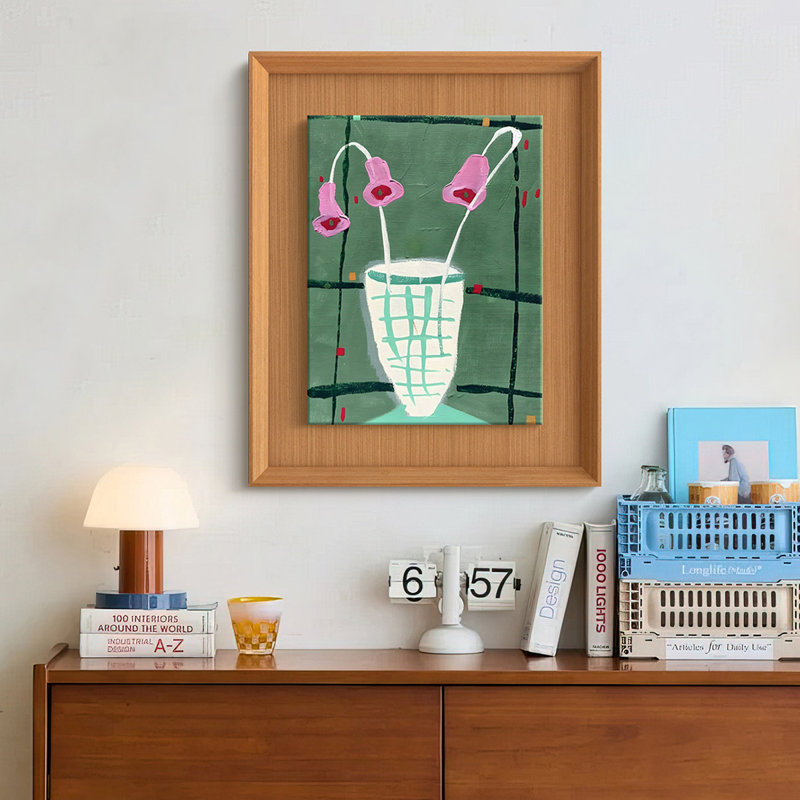 Art mural nordique rectangulaire sur toile Folk Art, H 24,8 po x l 18,9 po