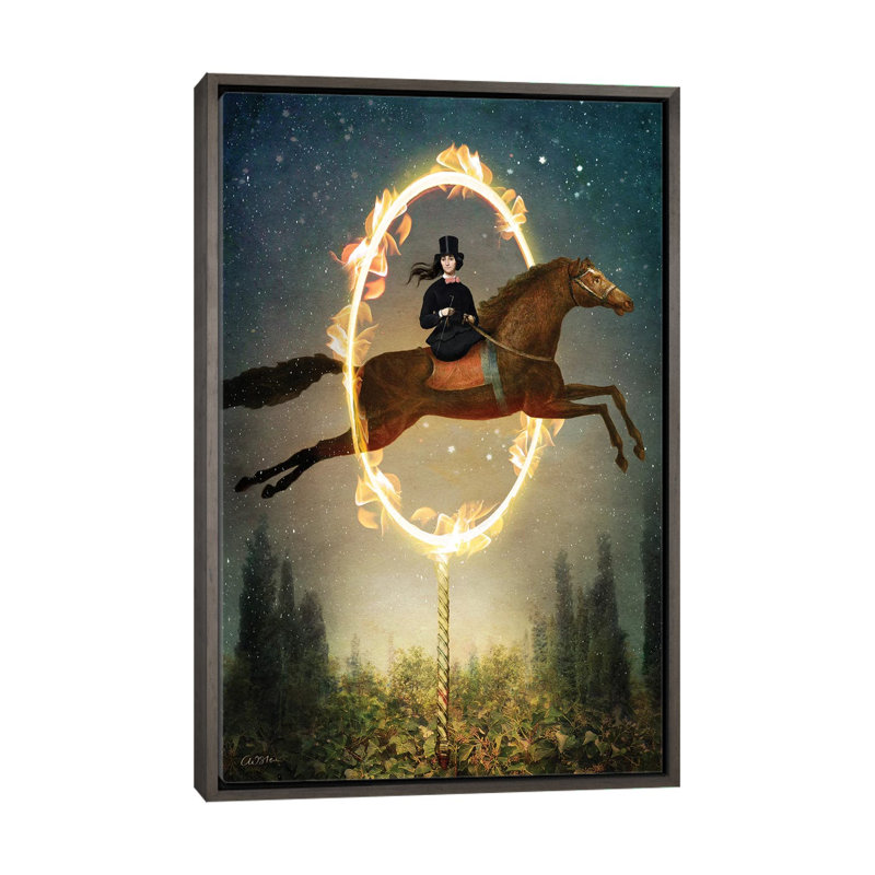 " Knight Of Wands " by Catrin Welz-Stein, 26" H x 18" W x 1.5" D, No Mat, Dark Rustic Wood Framed